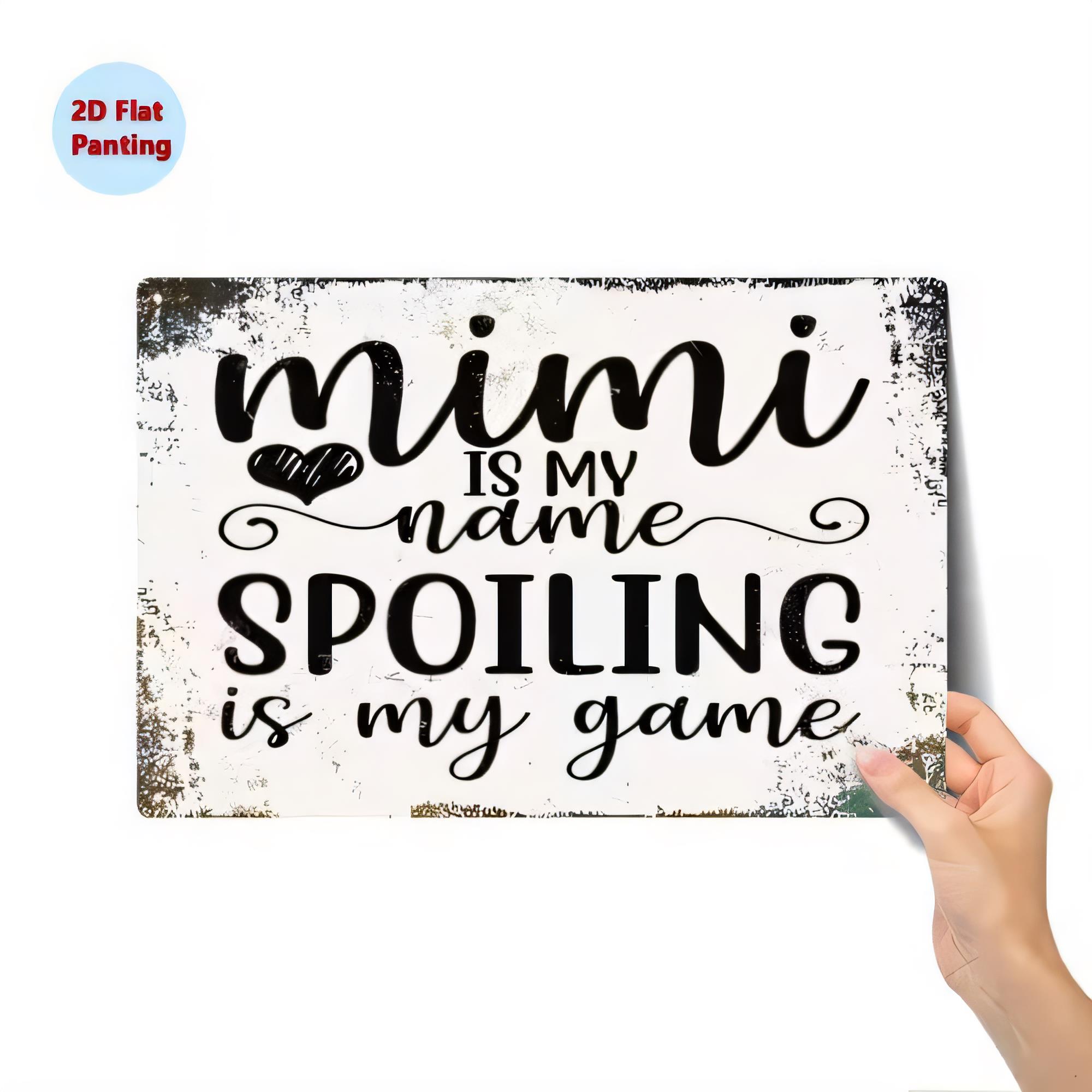 Baby Nursery Vintage - Plaque en métal vintage MIMI IS