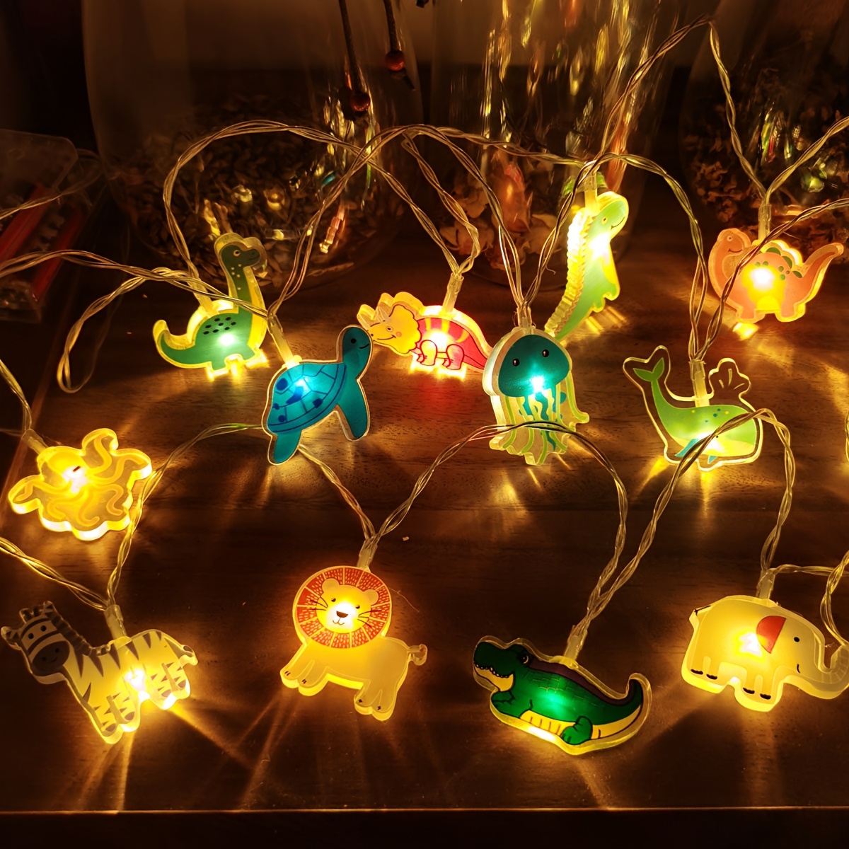 Baby Nursery Jungle Theme - Guirlandes lumineuses LED décoratives en forme