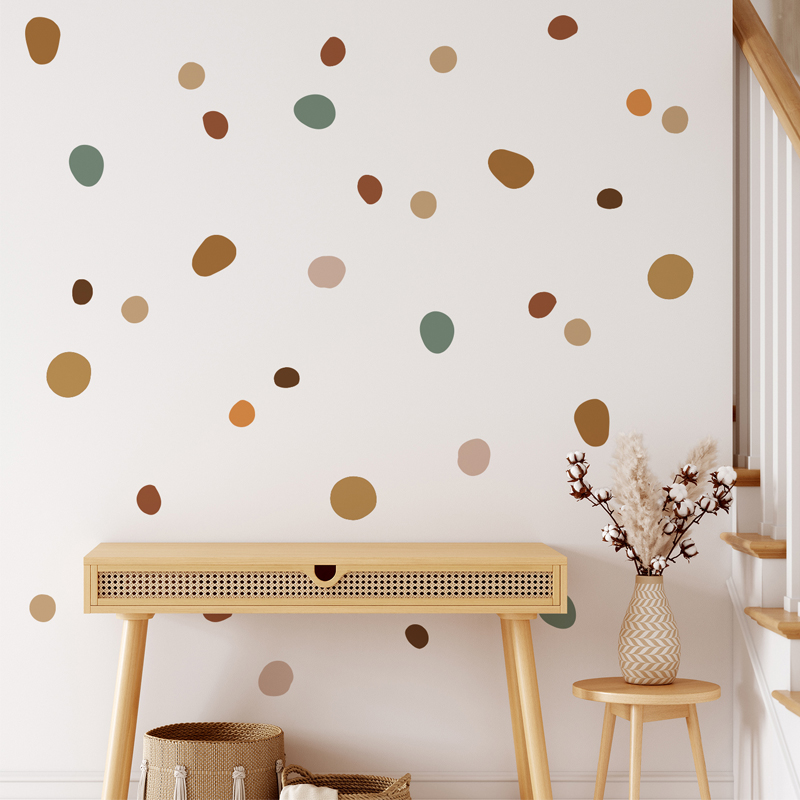 Baby Nursery Vintage - Boho pépinière à pois autocollants muraux