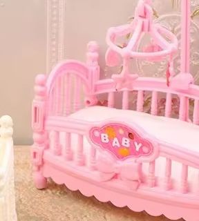 Baby Nursery Crib - Maison de poupée Miniature 1:12, Mini