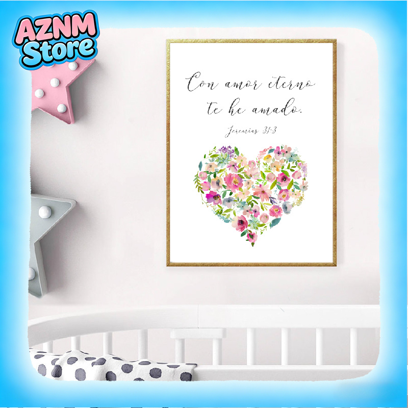 Baby Nursery In Spanish - Affiche imprimée 2026 avec citations d'amour
