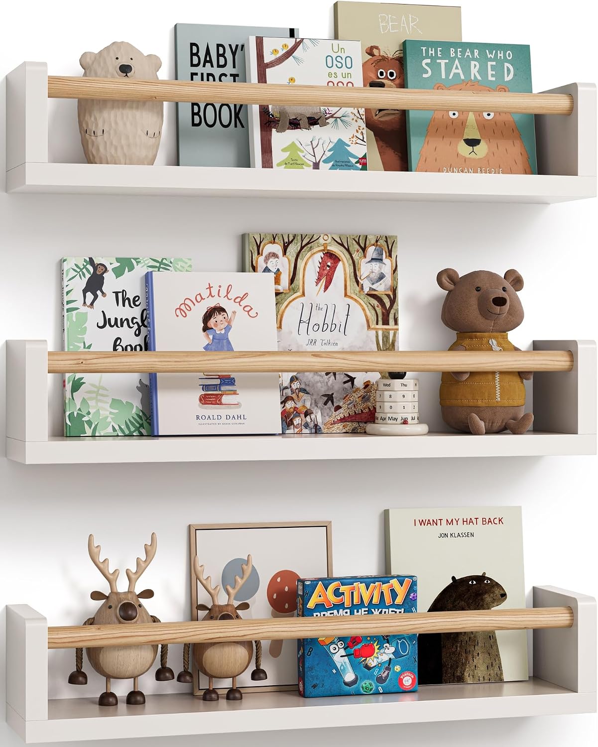 Baby Nursery Shelf - Ensemble de 3 étagères flottantes pour