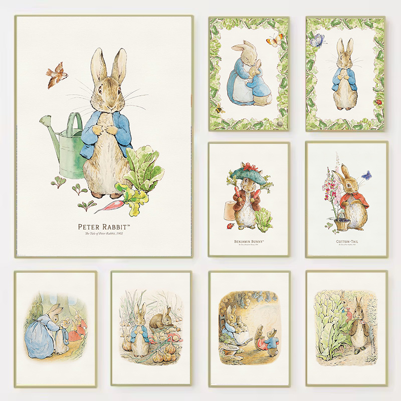 Baby Nursery Vintage - 1PC impression d'art décorative sans cadre,