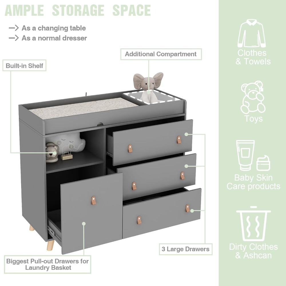 Commode à langer pour bébé, co - Baby Nursery Shelf avis et prix