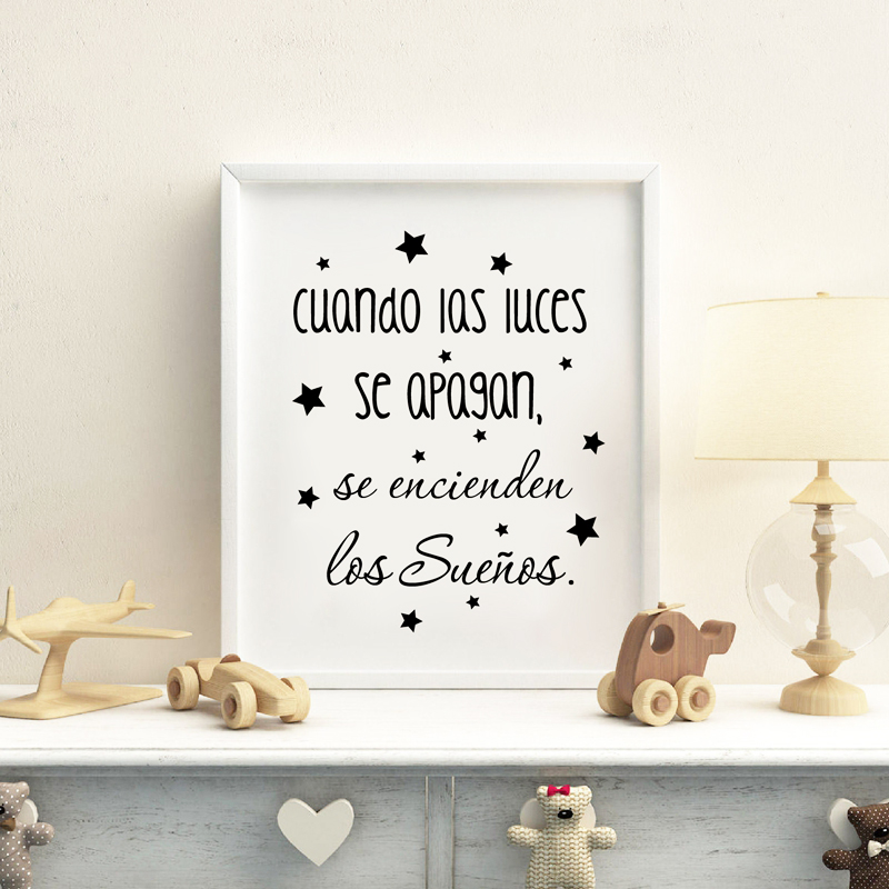 Peinture sur toile de décorati - Baby Nursery In Spanish avis et prix