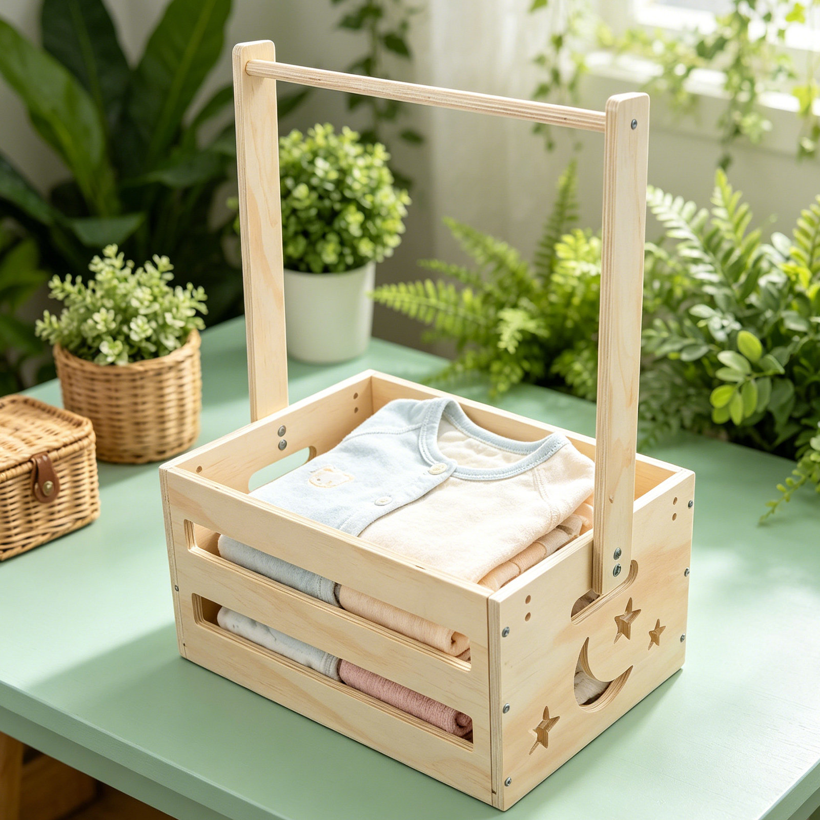 Panier à linge portable en boi - Baby Nursery Closet Organization avis et prix